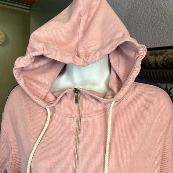 Ampersand Ave Hoodie - 2 Tone Pink/ Navy with kangaroo pockets Zip Sz S - Picture 2 of 12